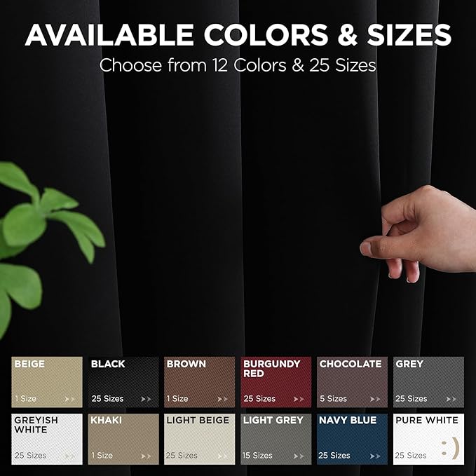 Joydeco Blackout Door Curtain for Doorway Privacy 72 Inches Long, Grommet Closet Curtain for Open Closet, Room Divider for Bedroom Living Room (Black, 52Wx72L, 1 Panel)