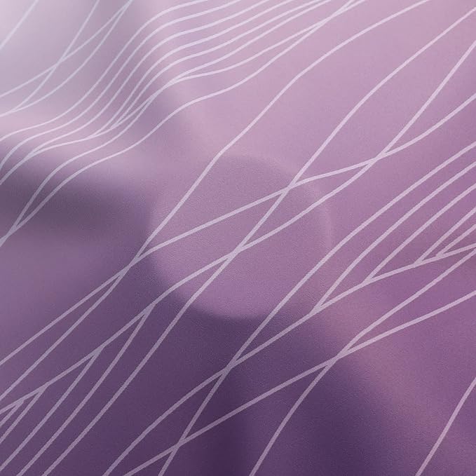 Estelar Textiler Purple and Greyish White Ombre Blackout Curtains 72 Inches Length for Bedroom, Thermal Insulated Light Blocking Grommet Gradient Blackout Drapes for Living Room, 42Wx72L, 2 Panels
