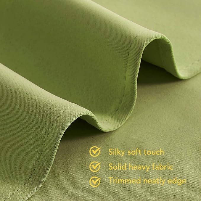 NICETOWN Blackout Curtain Panels for Bedroom, 2 Panels, W42 x L60 inches, Fresh Green, Thermal Insulated Grommet Top Blackout Draperies and Drapes