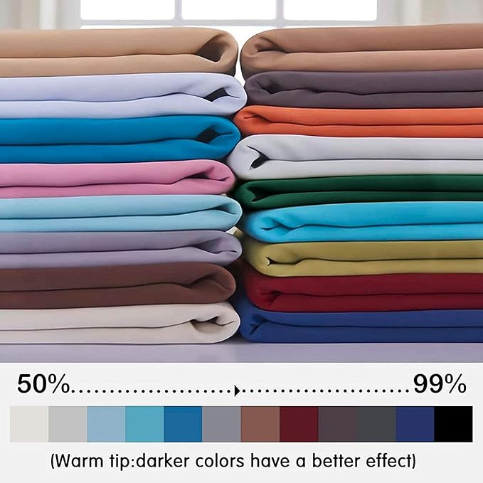 Yakamok 84 Inch Length Blackout Curtains for Bedroom, Thermal Insulated Room Darkening Grommet Top Window Drapes for Living Room,Lilac,42W x 84L,2 Panels