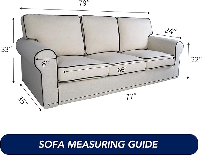 PureFit Super Stretch Sofa Slipcover – Spandex Non Slip Soft Couch Sofa Cover, Washable Furniture Protector with Non Skid Foam and Elastic Bottom for Kids, Pets （Sofa, Gray ）