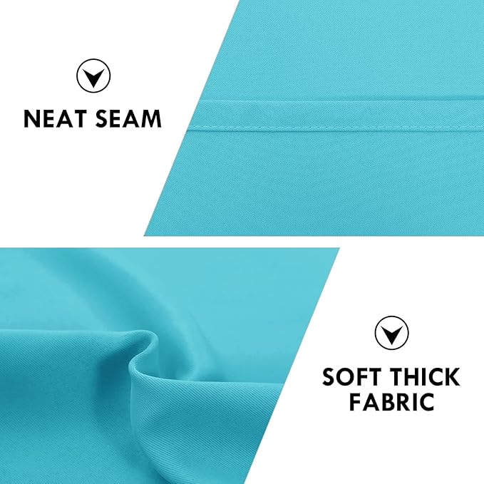 DWCN Blackout Curtains Room Darkening Thermal Insulated Bedroom Curtains Window Curtain Panels, 52 x 84 inches Long, Set of 2 Turquoise Rod Pocket Drapes