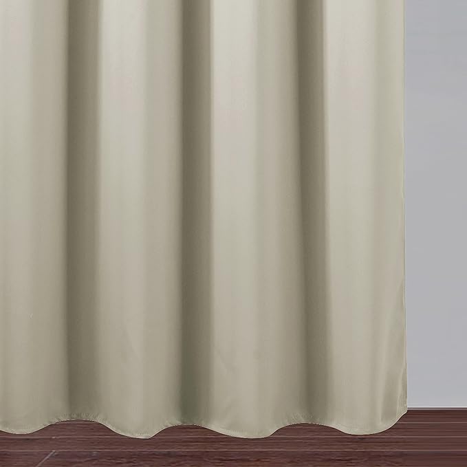 LEMOMO Light Beige Thermal Blackout Curtains/52 x 54 Inch/Set of 2 Panels Room Darkening Curtains for Bedroom