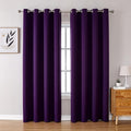 ChrisDowa Blackout Curtains 120 Inches Long 2 Panels Set for Living Room, Grommet Thermal Insulated Room Darkening Curtains for Bedroom (Royal Purple, 52 x 120 Inch)