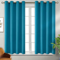 BGment Blackout Curtains - Grommet Thermal Insulated Room Darkening Bedroom and Living Room Curtains, Set of 2 Panels (52 x 45 Inch, Peacock Blue)