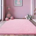 Ultra Soft Fluffy Area Rugs for Bedroom Living Room 10x12, Nursery Rug, Non-Slip Carpet for Kids Dorms Decor, Shaggy Bedside Rug, Pink