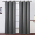 LEMOMO Grey Thermal Blackout Curtains/42 x 84 Inch/Set of 2 Panels Room Darkening Curtains for Bedroom