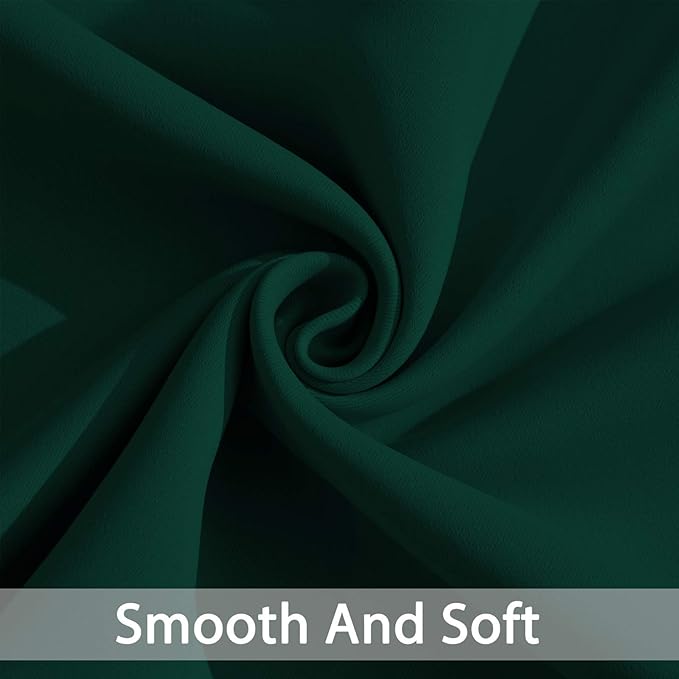 Yakamok 96 Inch Long Dark Green Blackout Curtains Room Darkening Thermal Insulated with Grommet Window Curtains for Bedroom, Light Blocking Blackout Drapes for Living Room,52 inch Width,2 Panels