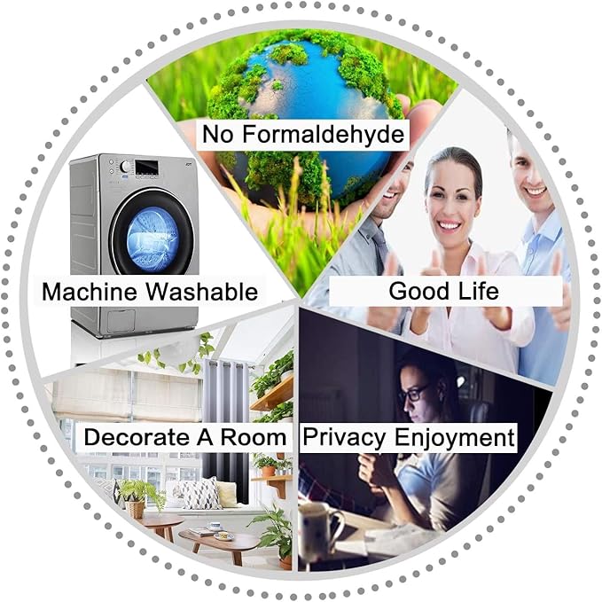 SimpleHome Ombre Room Darkening Curtains for Living Room, Light Blocking Gradient Brown to Greyish White Thermal Insulated Grommet Window Curtains/Drapes for Bedroom, 2 Panels, 52x84 inches Length