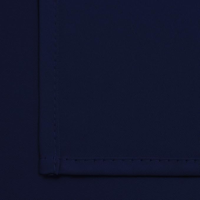 Yakamok 63 Inch Length Blackout Curtains for Bedroom, Room Darkening Thermal Insulated Blackout Drapes for Living Room, Navy Blue, 2 Panels,38 Inch Width