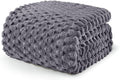 Exclusivo Mezcla Fleece Twin Blanket for Bed, Extra Large Fuzzy Dark Grey Bed Blankets, Soft Cozy Plush Sofa Throws for All Seasons, 60x80 Inches
