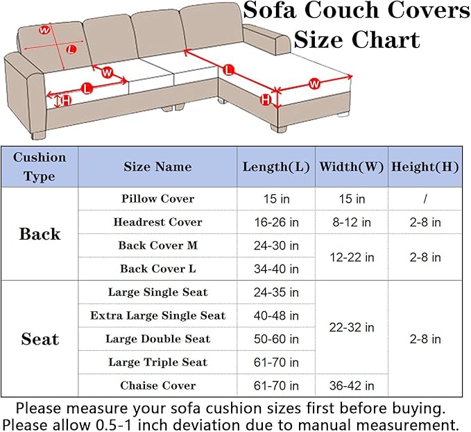 Soothing Home Sofa Covers, Sofa Hero Covers, Wear-Resistant Universal Couch Covers Washable Stretch Sectional Couch Cushion Covers (Yellow,Back Cover L)
