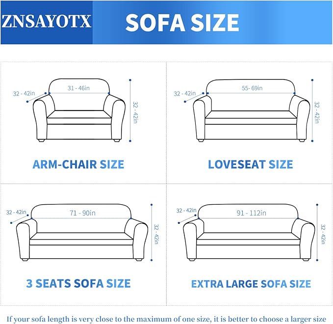 ZNSAYOTX 1 Piece Jacquard Couch Covers for 3 Cushion Couch Living Room High Stretch Sofa Cover Pets Dogs Friendly Anti Slip Thickened Slipcovers Furniture Protector (Large, White)