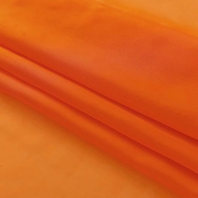 SpaceDresser Orange Sheer Curtains 4 Panels Rod Pocket Semi-Sheer Curtain 84 Inches Long Light Filtering Voile Window Drapes for Bedroom Living Room Kitchen, Each 52W x 84L