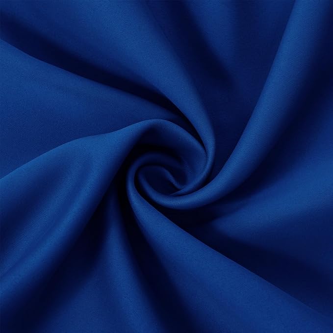 LEMOMO Blackout Curtains 52 x 84 inch/Royal Blue Curtains Set of 2 Panels/Thermal Insulated Room Darkening Bedroom Curtains