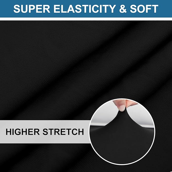 Smiry Printed Couch Cushion Covers, Stretch Soft Couch Covers for Sofa, Washable Non-Slip Sofa Slipcover Furniture Protector for Indoor and Outdoor (Backrest M, Black)