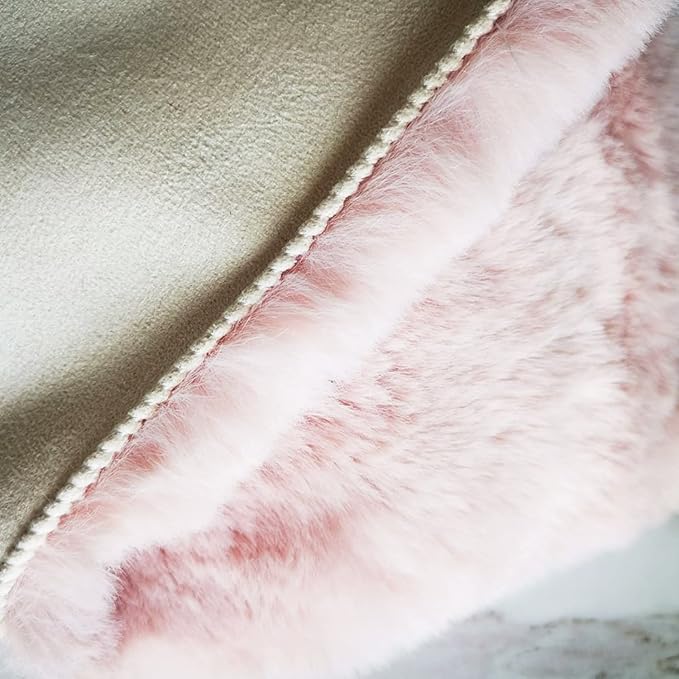 Ghouse Soft Faux Sheepskin Fur Rug 2x6 Pink Fluffy Bedside Rugs Plush Rug Shag Nursery Carpet Area Rugs for Living Room Bedroom Playing Room Decor