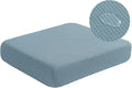 Water Repellent Sofa Seat Slipcovers Stretch Cushion Covers, Seaters Replacement for Furniture Protector, Soft Flexibility with Elastic Bottom (Medium, Dusty Blue)