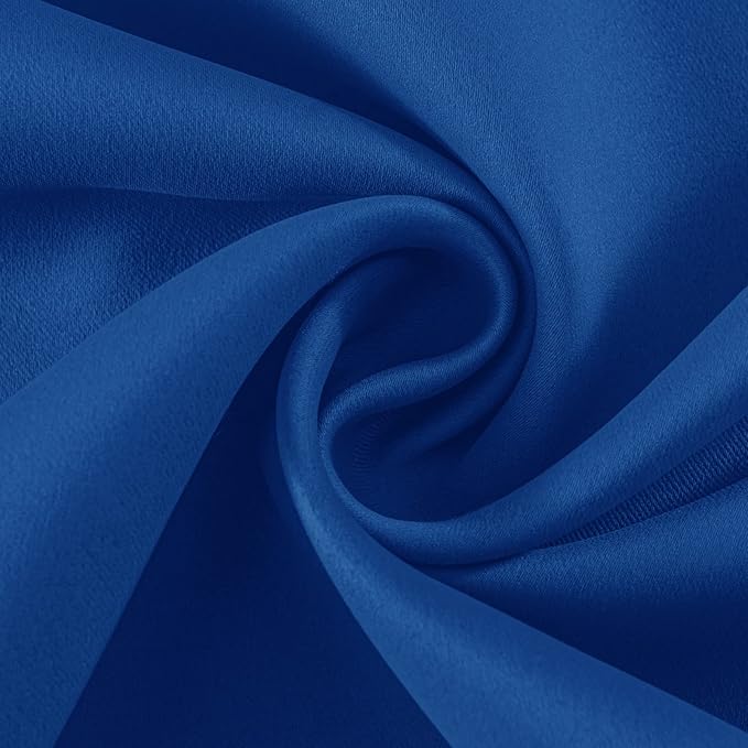 Joydeco Blackout Curtains 90 Inches Long 1 Panel, Thermal Insulated Long Curtains& Drapes 1 Piece, Room Darkening Grommet Drapes for Living Room Bedroom Window (W70 x L90 Inch, Royal Blue)