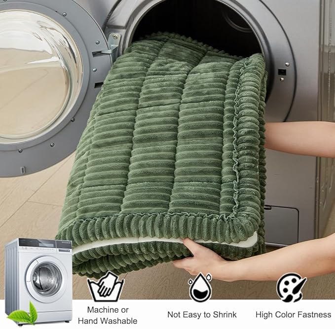 Couch Cover for Dogs Washable, Fuzzy Pet Couch Covers for 3 Cushion Sofa Pet Friendly, Non Slip Sofa Cover (Green, 35" x 82.7"/90 x 210cm)