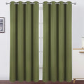 LEMOMO Blackout Curtains 66 x 84 inch/Olive Green Curtains Set of 2 Panels/Thermal Insulated Room Darkening Bedroom Curtains