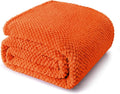 Whale Flotilla Twin Size Fuzzy Fleece Blanket, Fluffy Warm Soft Jacquard Bed Blankets for All Season, Lightweight and Cozy, 60x80 Inch, Burnt Orange