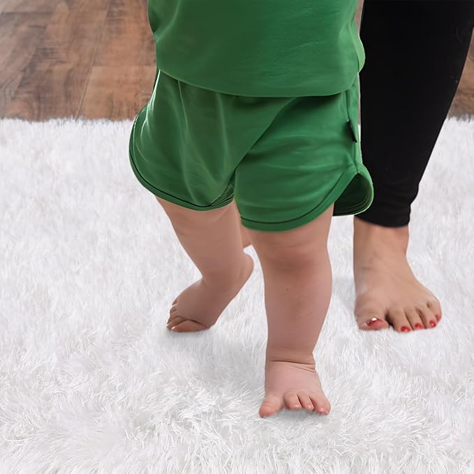 Soft Runner Rugs for Bedroom Hallways New Upgraded Non-Slip Bottom, 2 Packs 2x6 White Fluffy Shag Throw Area Rug for Bedside Dorm, Long Shaggy Furry Carpet for Nursery Living Room