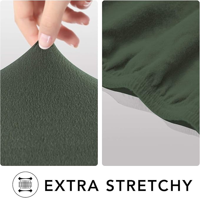 PureFit Super Stretch Chair Sofa Slipcover with Pocket – Spandex Non Slip Soft Couch Sofa Cover, Washable Furniture Protector with Elastic Bottom for Kids, Pets （Recliner, Grayish Green）