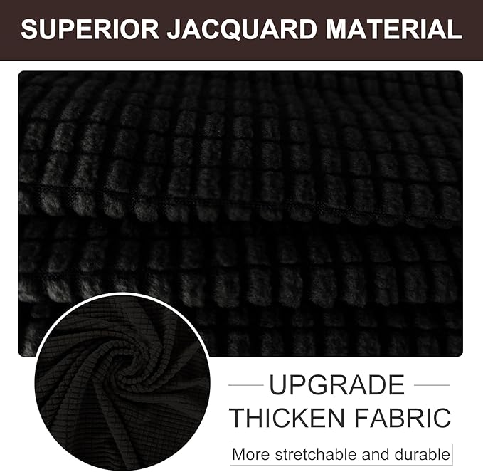 U-NICE HOME Recliner Chair Covers Stretch Couch Cover Sofa Cover Sofa Slipcover Furniture Protector for Chair Cover Pet Friendly(Armchair, Black)