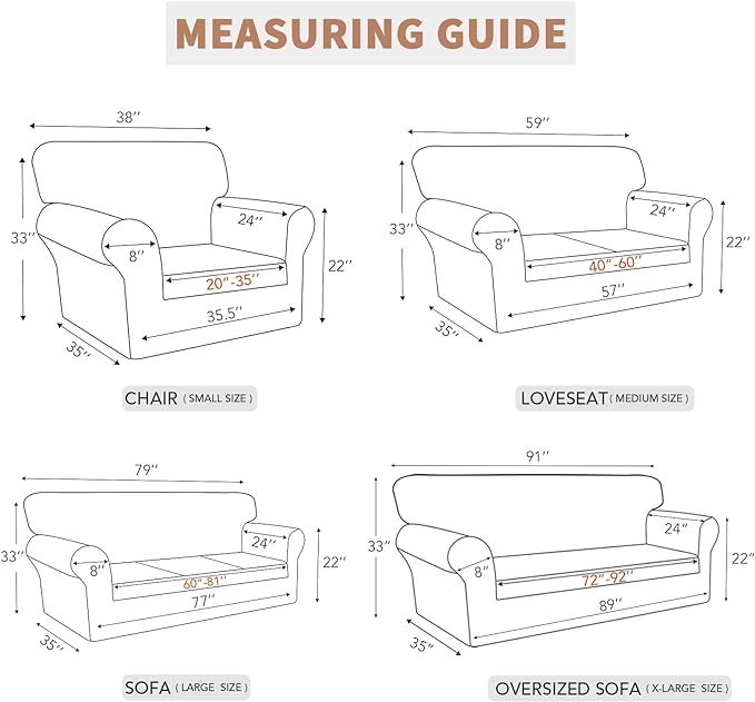 Easy-Going 100% Waterproof Chair Couch Cover, Dual Waterproof Sofa Cover, Stretch Jacquard Sofa Slipcover, Leakproof Furniture Protector for Kids, Pets, Dog and Cat (Chair, Bluestone)