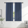 PONY DANCE Living Room Curtains - Window Treatments Curtain Panels Back Tab Drapes Energy Saving Drapes for Dining Room, W 52 by L 72 inches, Blue Haze, 2 PCs
