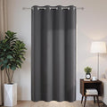 Joydeco Blackout Patio Sliding Door Curtains 108 Inches Long, Grommet Privacy Room Divider Curtains, Extra Wide Thermal Blackout Drapes for Bedroom Living Room (Grey, 60Wx108L, 1 Panel)