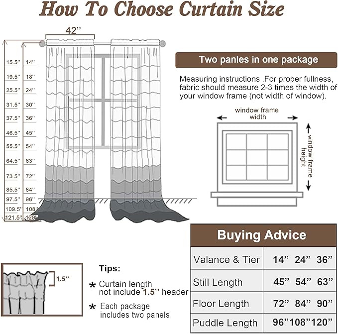 Chyhomenyc Pink Sheer Curtains 45 Inch Long 2 Panels, Light Filtering Rod Pocket Voile Short Curtains Drapes for Bedroom Small Windows, 42Wx45L Inches