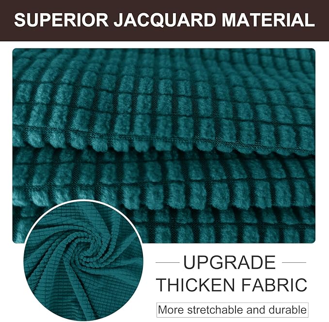 U-NICE HOME Oversized Stretch Loveseat Couch Cover Sofa Covers Washable Sofa Slipcover Furniture Protector for 2 Cushion Couch Sofa Pet Friendly, Blue