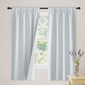 RYB HOME White 100% Blackout Curtains, Thermal Insulated Heat & UV Blocking Total Room Darkening Privacy Drapes for Bedroom Dining Living Room, Width 42 by Length 72, White, 2 Panels