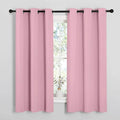 NICETOWN Bedroom Curtain Panels Blackout Draperies, Thermal Insulated Solid Grommet Blackout Curtains/Drapes (1 Pair, 34 by 63 inches, Crystal Pink)