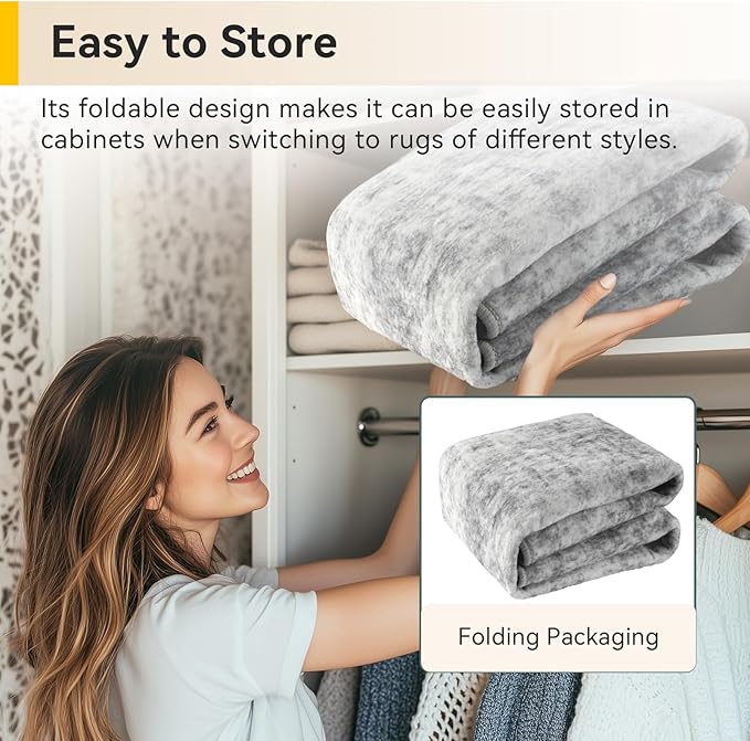 Washable Area Rugs 3'x5' Non-Slip Modern Abstract Soft for Living Room Entryway Bedroom Nursery, Print Pattern, Gray White Grey