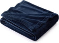 Bedsure GentleSoft Navy Blue Throw Blanket for Couch - 300GSM Soft Cozy Fleece Blankets for Home Decor Gifts, 50x60 Inches