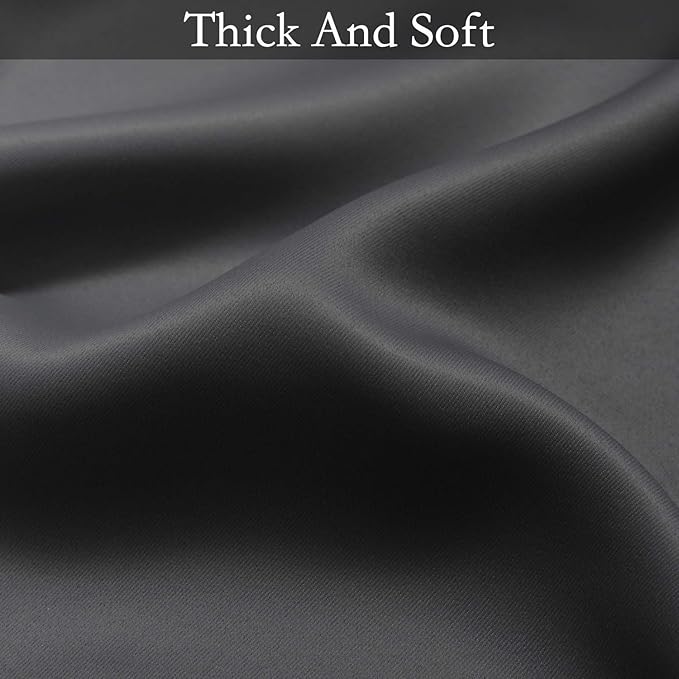 SimpleHome Ombre Room Darkening Curtains for Bedroom, Gradient Black to Grey White Light Blocking Thermal Insulated Grommet Window Curtain/Drapes for Living Room,2 Panels, 52x54 inches Length