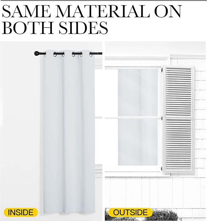 NICETOWN Room Darkening Draperies Curtains Panels, 2 Panels, 29 by 40, Greyish White, Window Treatment Thermal Insulated Grommet Room Darkening Curtains/Drapes for Bedroom