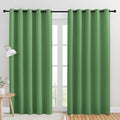 NICETOWN Blackout Draperies Curtains for Kids Room, Forest Green, Set of 2, 70 by 84 inches, Window Treatment Thermal Insulated Solid Grommet Blackout Drape Panels for Bedroom