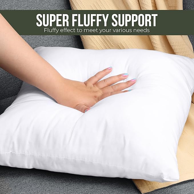 Utopia Bedding Throw Pillows (Set of 1, White) – 14 x 14 Inches Down Alternative Pillows for Bed, Sofa, and Couch - Fluffy Decorative Stuffer Pillow for Indoors & Outdoors