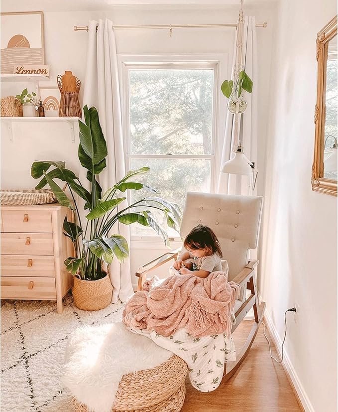 NICETOWN 100% Blackout Window Curtain Panels, Full Light Blocking Drapes with Black Liner for Nursery, 72 inch Drop Thermal Insulated Draperies (White, 2 Pieces, 52-inch Wide Per Panel)
