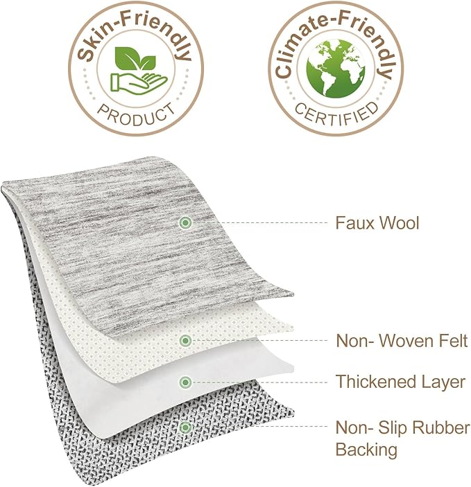Nakagishi 5X7 Area Rugs Living Room: Washable Large Vintage Rug Neutral Non-Slip Soft Stain Resistant Indoor Carpet for Bedroom Nursery Dining Room Office Playroom - Grey-01