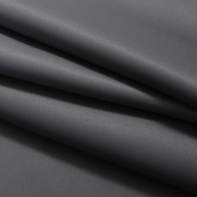 Yakamok Room Darkening Ombre Curtains 63 Inch Length, Black and Greyish White Thermal Insulated Gradient Color Curtains,Light Blocking Grommet Window Drapes for Bedroom,62 Inch Width,2 Panels