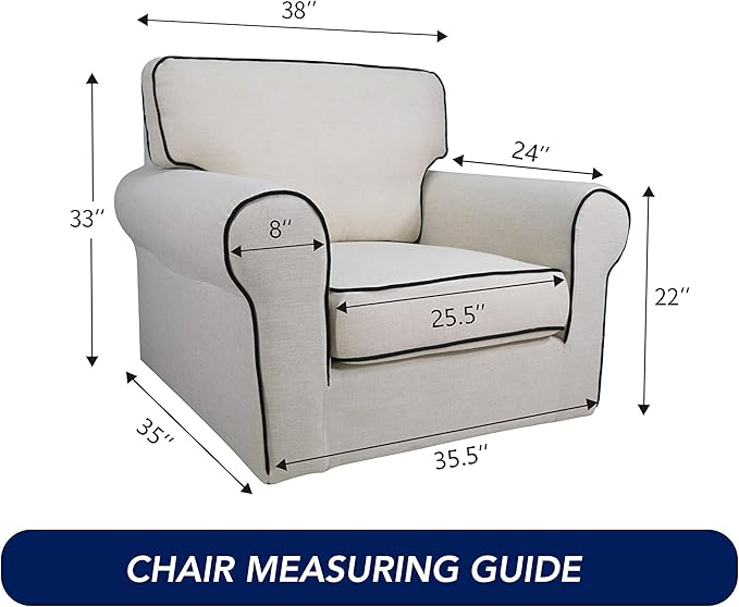 PureFit Super Stretch Chair Sofa Slipcover – Spandex Non Slip Soft Couch Sofa Cover, Washable Furniture Protector with Non Skid Foam and Elastic Bottom for Kids, Pets （Chair, Peacock Blue）