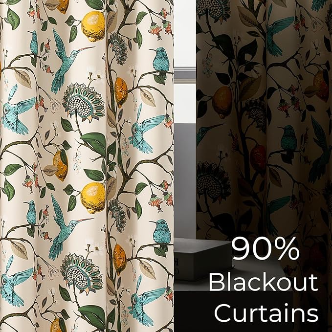 Topfinel Beige Floral Curtains 63 Inch Length 2 Panels Aesthetic Unique Rustic Thermal Insulated Noise Reducing Cottagecore Floral Flower Printed Modern Farmhouse Window Treatment