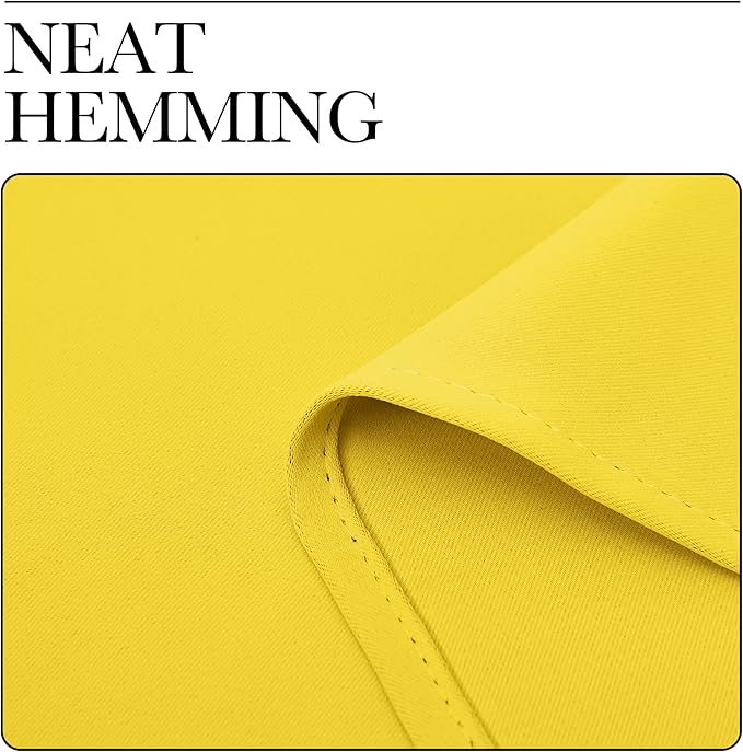 NICETOWN Bright Yellow Nursery Essential Thermal Insulated Solid Grommet Top Short Curtains/Drapes for Son's Room (1 Pair, 42 x 63 inches)