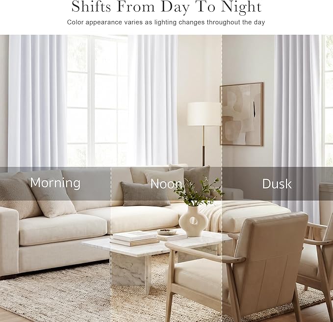 PONY DANCE Room Darkening Curtains for Small Winow Lower Portion Decor Energy Saving Drapes for Kitchen Bedroom Bathroom Downstairs Window RV Curtains, W 29 x L 36, Pure White, 2 Panels