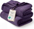Bedsure Fleece Blanket Twin Blanket Purple - 300GSM Soft Lightweight Plush Cozy Twin XL Blankets for Bed, Sofa, Couch, Travel, Camping, 66 inch X 90 inch
